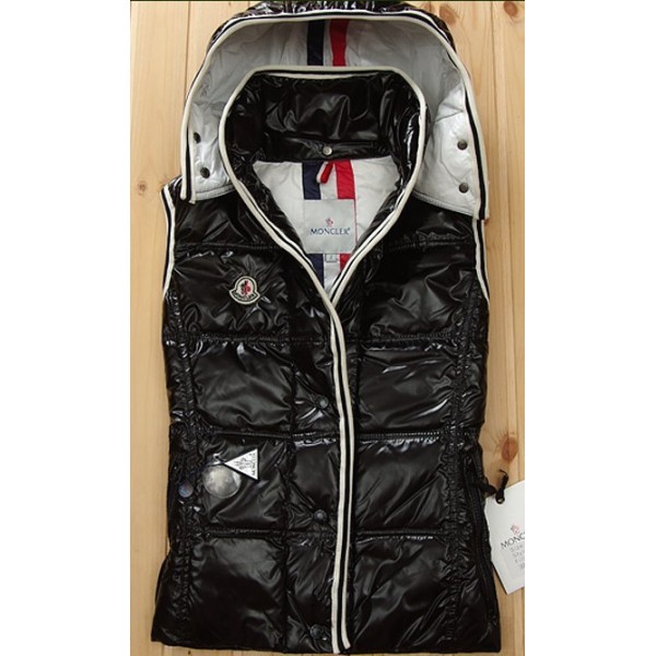 Moncler Donna Giù Gilet Nero Presa M42